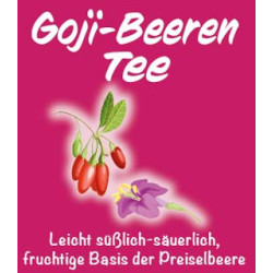 Goji-Beeren Tee, Früchte-, Gewürz- und Kräuter-Tee, Natur-Tee von Sissi-Tee in Leer, Ostfriesland.