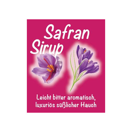 Safran Sirup - 120ml, Früchte-, Gewürz- und Kräuter-Tee, Natur-Tee von Sissi-Tee in Leer, Ostfriesland.