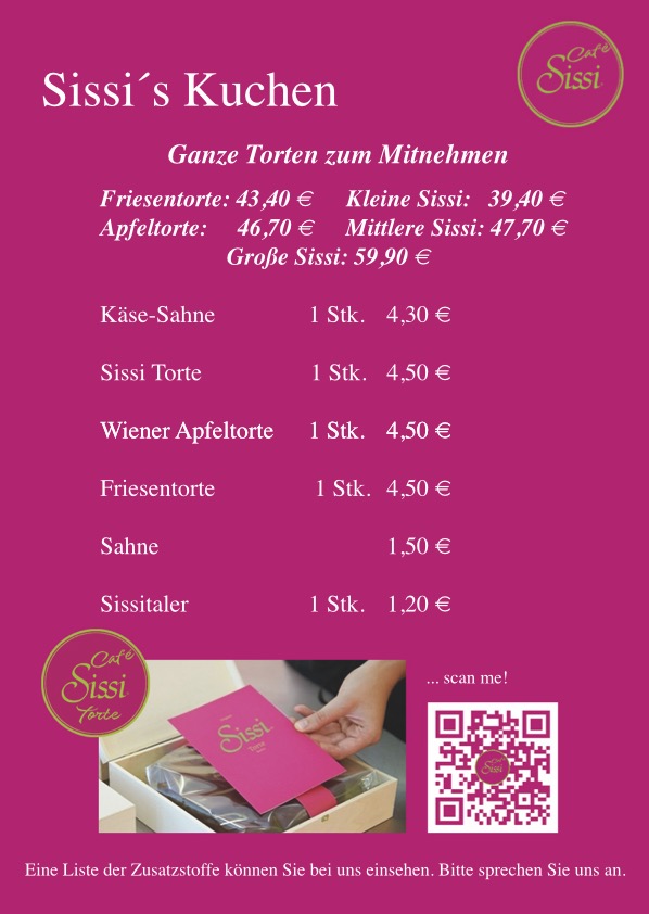 Sissi-Café Kuchen und Torte